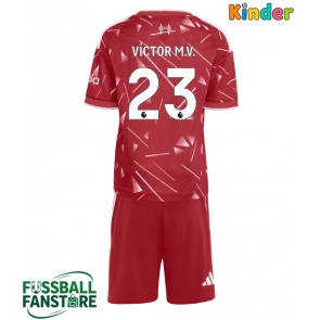 Liverpool Victor Munoz #23 Replik Heimtrikot Kinder 2026-27 Kurzarm (+ Kurze Hosen)